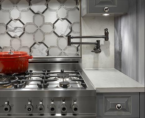 Stylish stove design after kitchen remodeling in Chicago