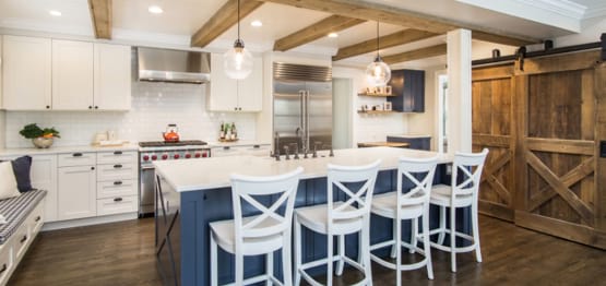 Luxury meets character in timeless kitchen design with white color cabinets in Chicago