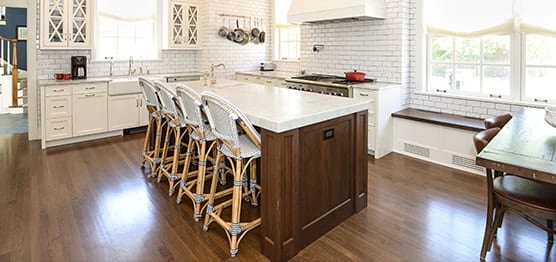 Elegant white kitchen remodeling in Kenilworth