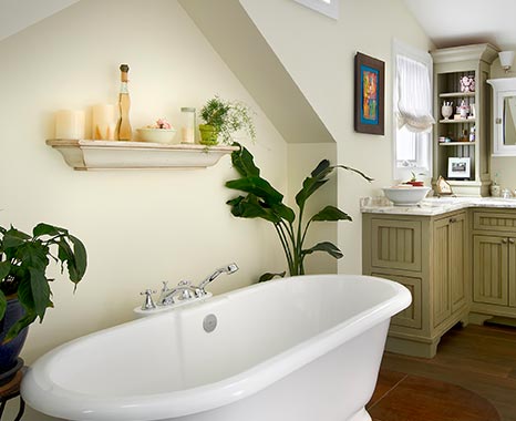 Elegant white bathroom remodeling in Chicago